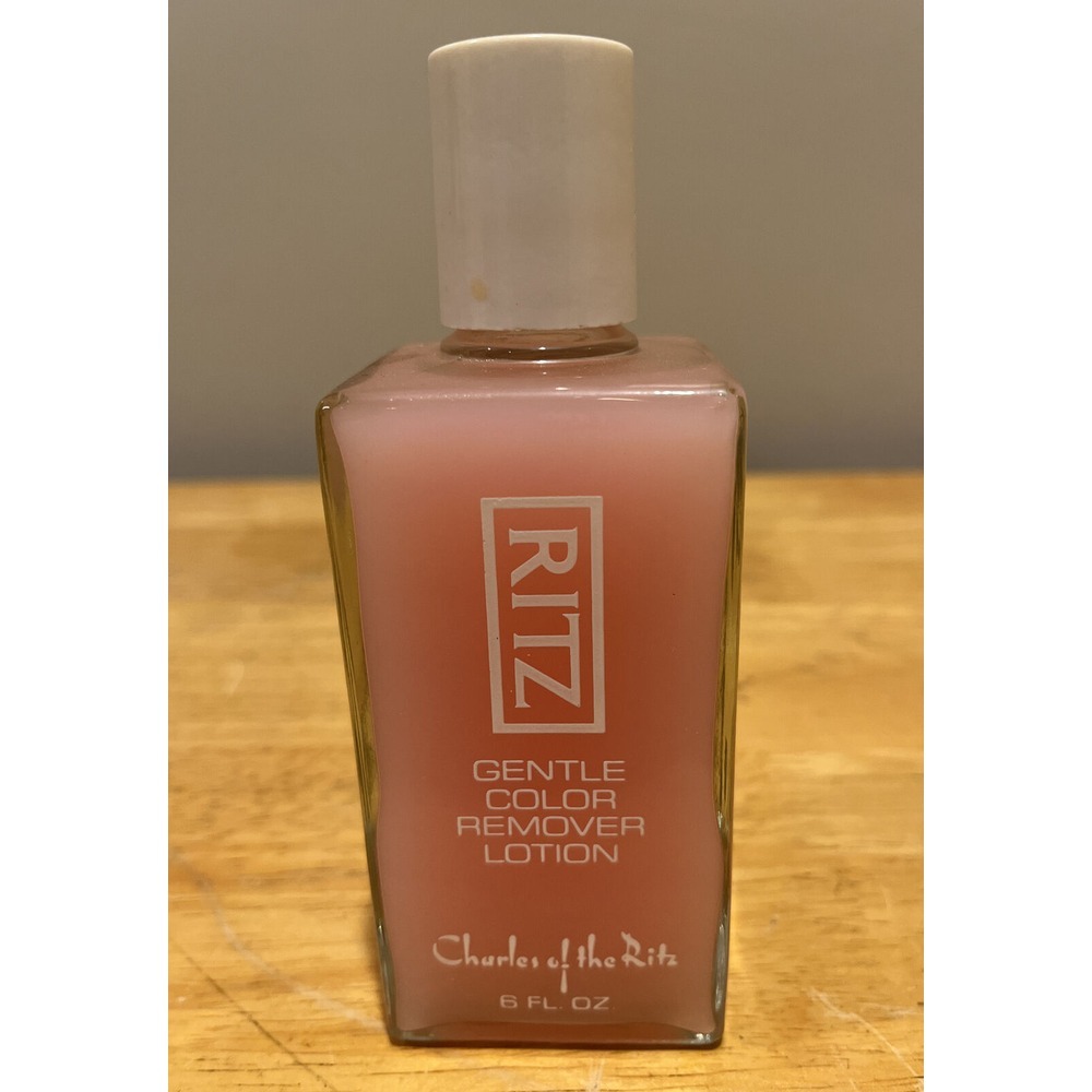 Vtg Charles‎ of the Ritz Gentle Color Remover Lotion 6oz Glass Bottle MCM Pink